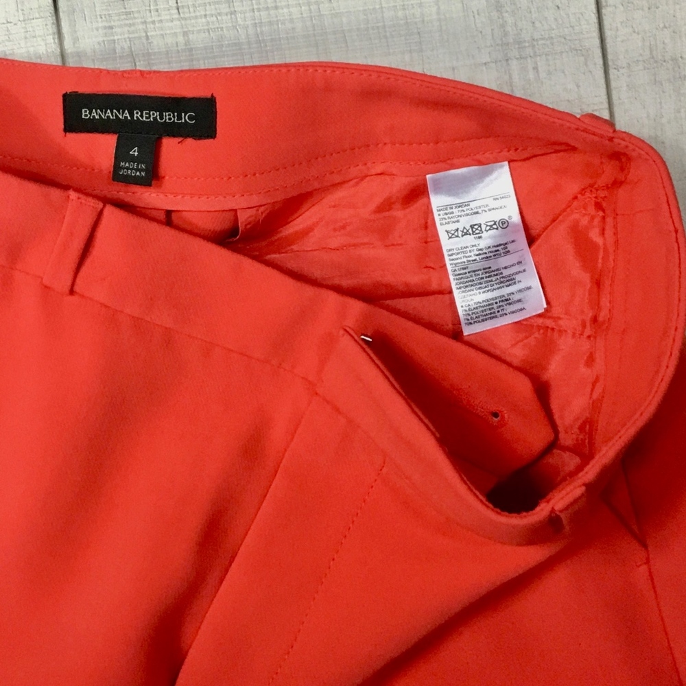 Banana Republic salmon dress shorts SZ 4 - Picture 3 of 5